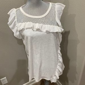CeCe White Lace T-shirt